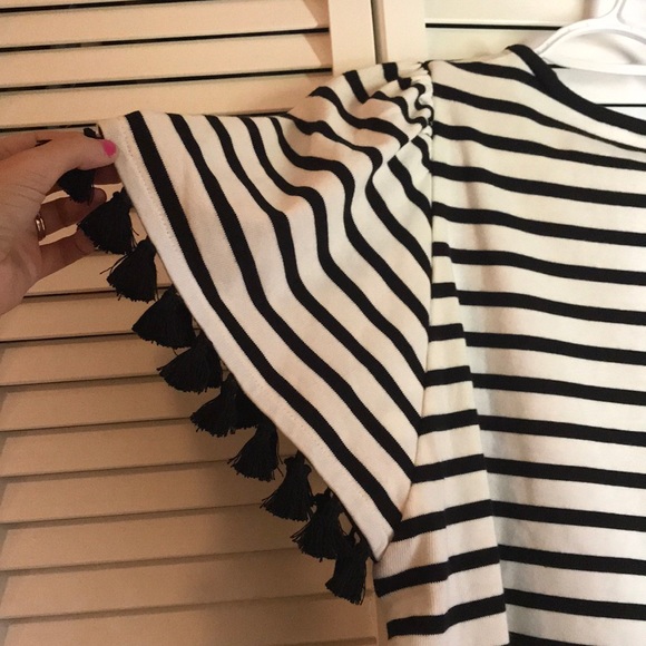 Kate Spade Broome Street Striped Top w/ Tassels - Picture 4 of 4